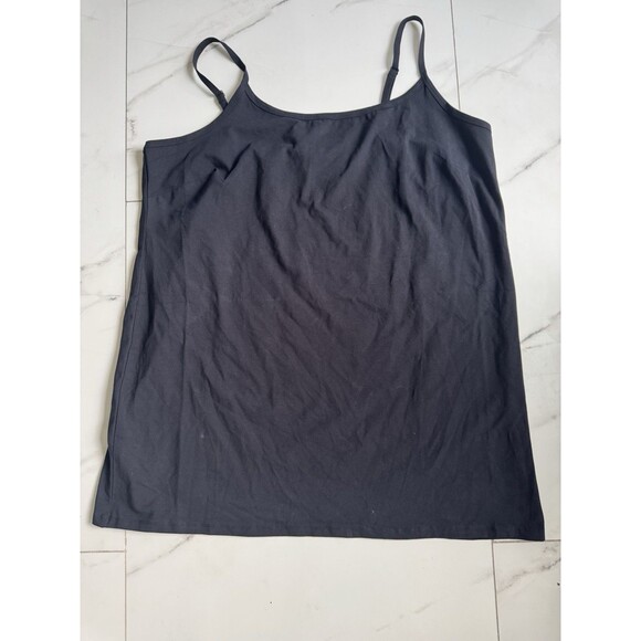 Avenue Women's Plus Size Essential Cotton Knit Slip dress size US 30-32 black - Picture 5 of 7